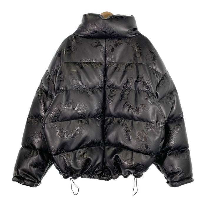 A FEW GOOD KIDS アフューグッドキッズ Logo Puffer Jacket サークルロゴ フェイクレザー パファージャケット ブラック Size XL 福生店