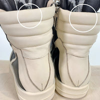 Rick Owens リックオウエンス GEO BASKET ジオバスケット レザーハイカットスニーカー ブラック ホワイト レディース Size 36 福生店