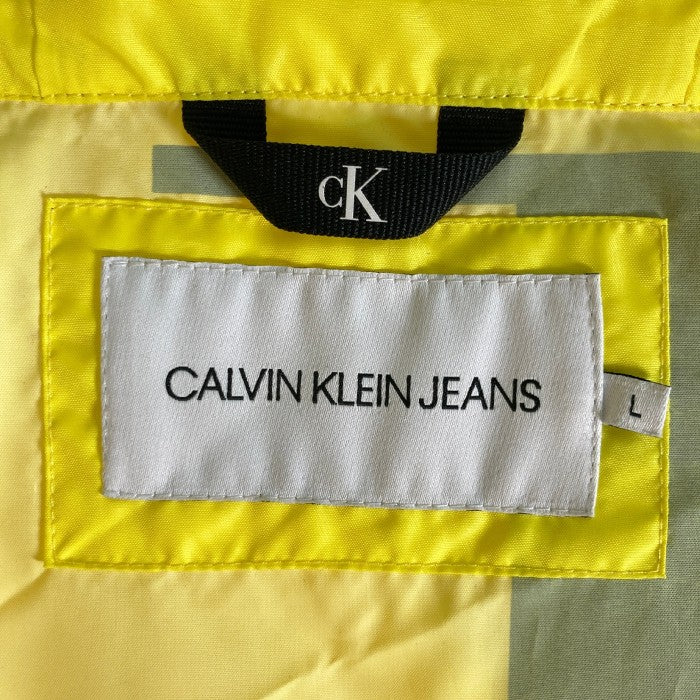 Calvin Klein Jeans カルバンクラインジーンズ J315279 CK ONE ロゴ ウィンドブレーカー ジャケット イエロー sizeL 瑞穂店