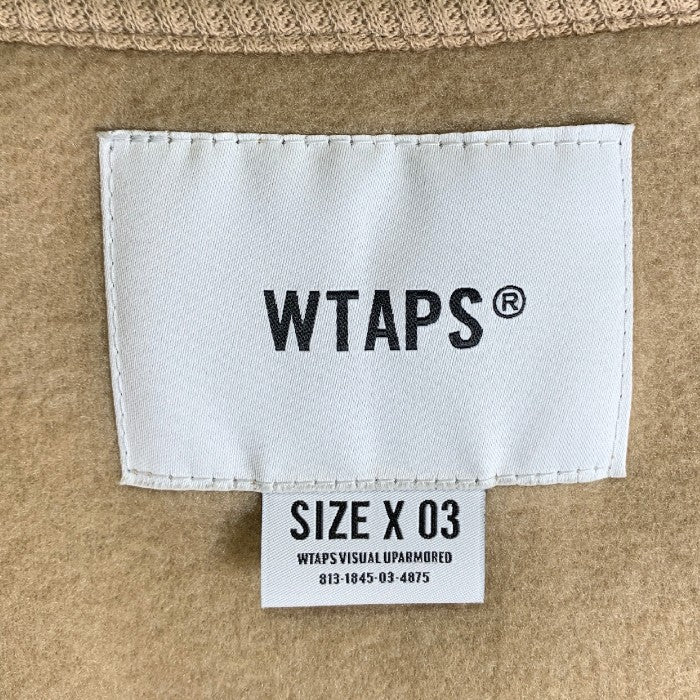 WTAPS ダブルタップス 21AW TERRITORY PULL OVER ハーフジップ プルオーバー フリスジャケット ベージュ 212ATDT-CSM31 Size 3 福生店