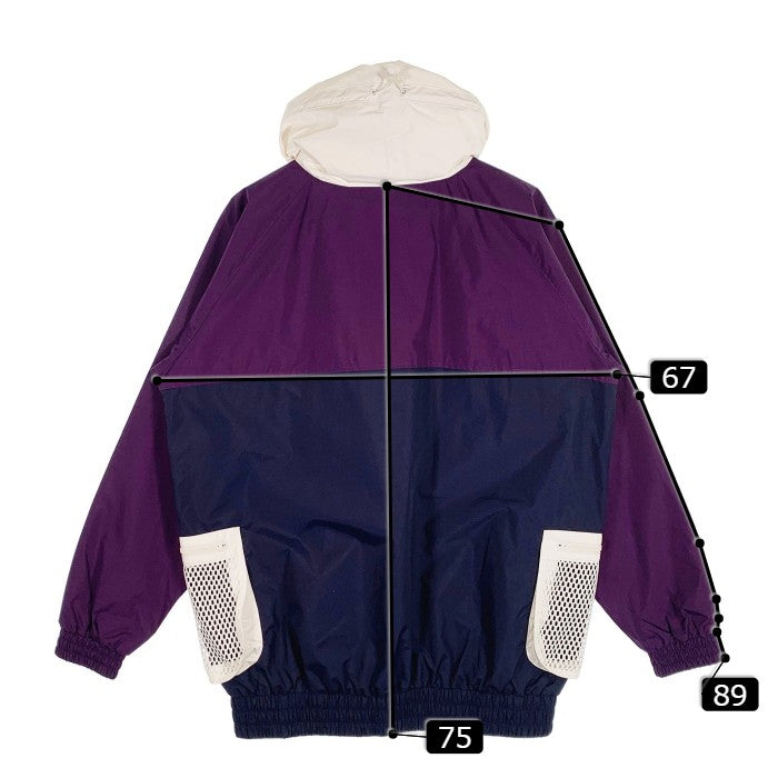 KITH キス NYLON ANORAK ナイロン アノラック パーカー ホワイト パープル Size L 福生店