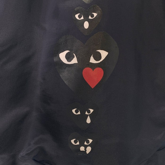 COMME des GARCONS コムデギャルソン HOLIDAY emoji エモジ ナイロン リブブルゾン プリント スナップボタン ネイビー OR-J001 AD2016 Size M 福生店