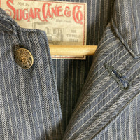 SUGAR CANE シュガーケーン Lot255 ストライプ ジャケット ネイビー sizeW38 瑞穂店