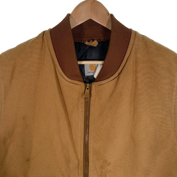 80's Carhartt カーハート Duck Vest ダック地 ベスト ジップアップ ベージュ Size XXL 福生店