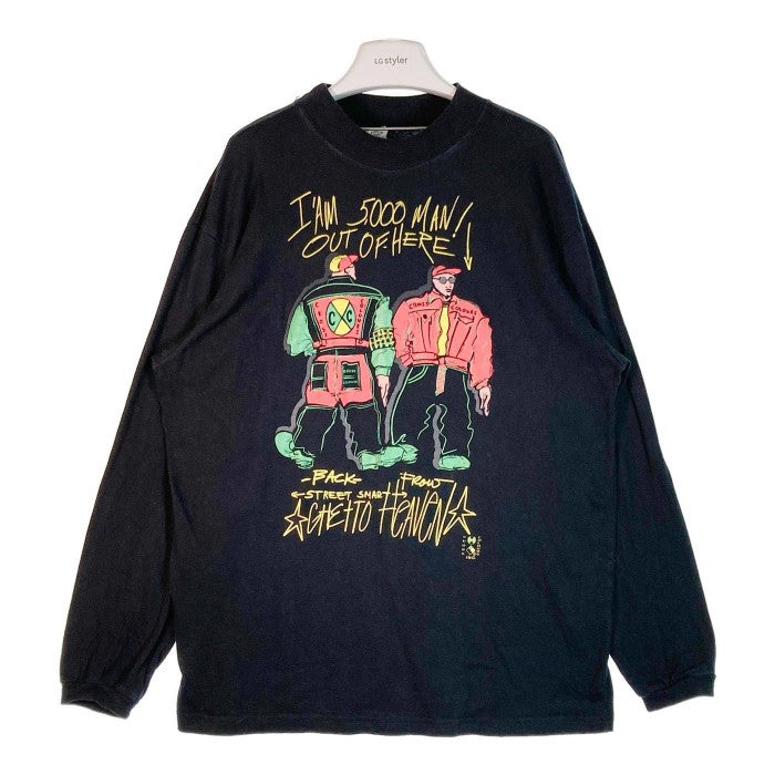 US古着 80's～90’s プリントL/S Tシャツ ブラック sizeFree 瑞穂店