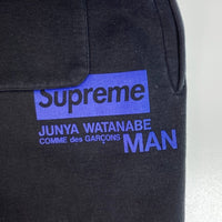 SUPREME×JUNYA WATANABE COMME des GARCONS MAN シュプリーム×ジュンヤワタナベコムデギャルソンマン 21AW ロゴプリント スウェットパンツ ブラック sizeL 瑞穂店