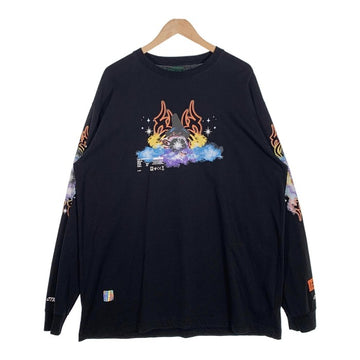 HERON PRESTON ヘロンプレストン TRIBAL WIZARD L/S Tee ロングスリーブTシャツ プリント ブラック Size L 福生店