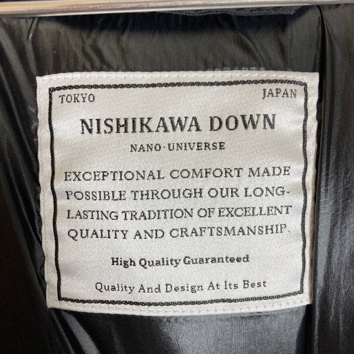 NISHIKAWA DOWN×nano universe/西川ダウン×ナノユニバース ホワイトダックダウン ジャケット NUC64DW0917TS ブラック sizeM 瑞穂店