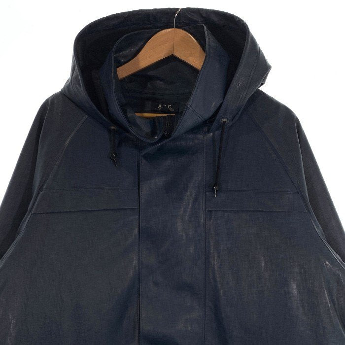 A.P.C. アーペーセー ジップアップ フーデッド ジャケット 中綿 ネイビー ライナー付 HIVER 2001 フランス製 Size 1 福生店