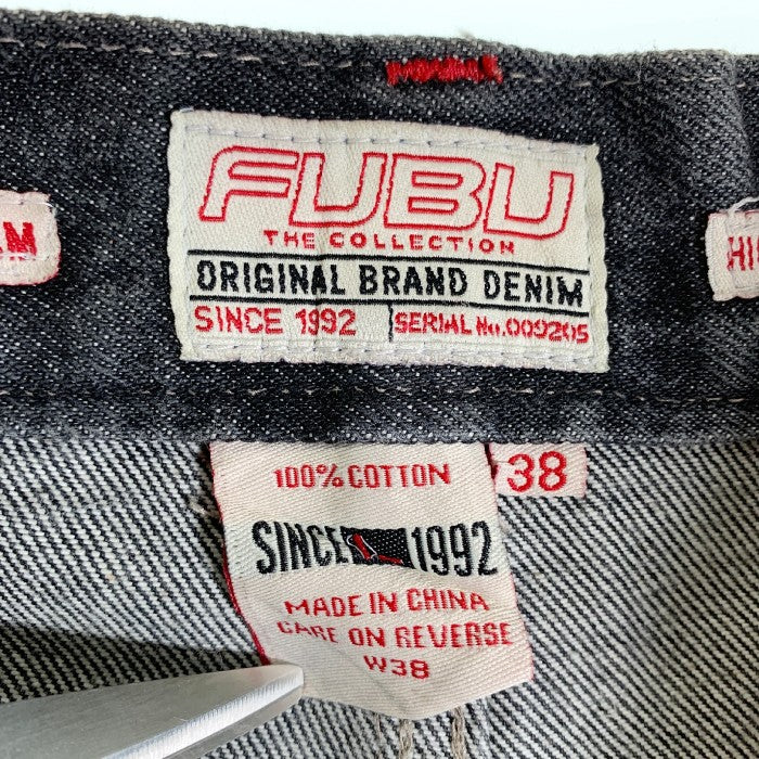 90's FUBU フブ ブラックデニム ショートパンツ Size 38 福生店