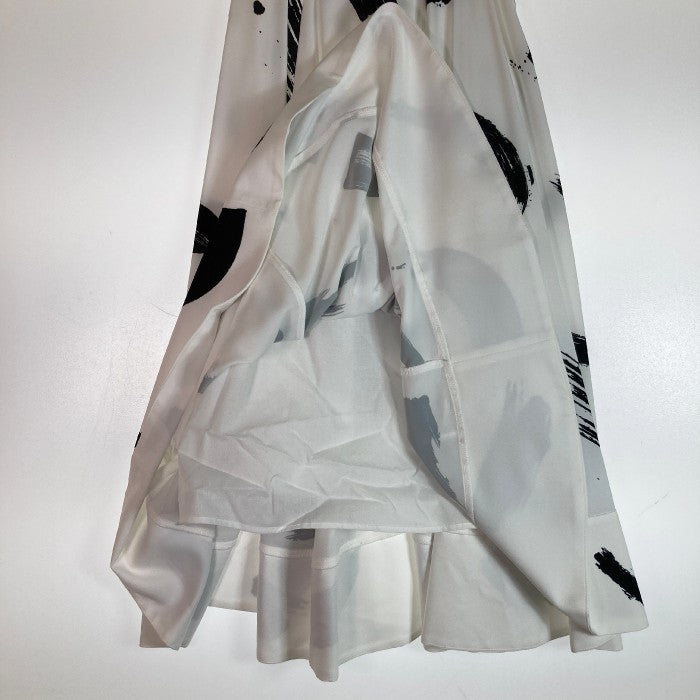 Ameri VINTAGE アメリヴィンテージ MEDI INK FLARE SKIRT インクペイント ロングスカート 02010930350  ホワイト sizeM 瑞穂店