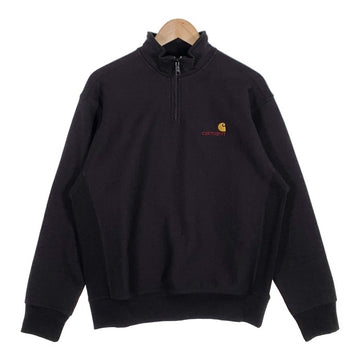 Carhartt WIP カーハート Half Zip American Script Sweat ハーフジップ アメリカンスクリプト スウェット トレーナー ブラック Size S 福生店