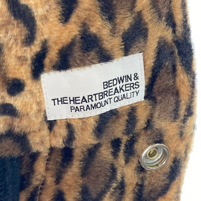 BEDWIN & THE HEARTBREAKERS ベドウィンアンドザハートブレイカーズ LEOPARD AWARD JKT スタジャン ブラウン × ブラックsize2 瑞穂店