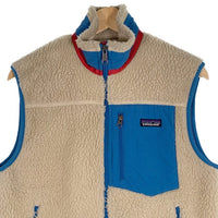 patagonia パタゴニア Classic Retro-X Vest クラシックレトロX フリースベスト ホワイト ブルー 23046F0  Size S 福生店