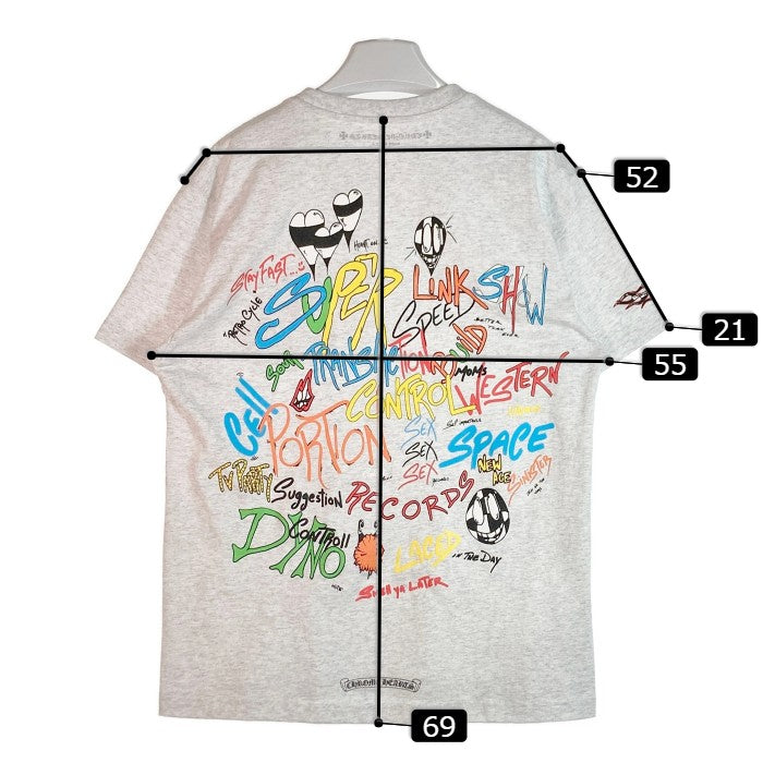 CHROME HEARTS クロムハーツ PPO BRAIN T-SHIRT MATTY BOY バックプリント Tシャツ 杢グレー sizeL 瑞穂店