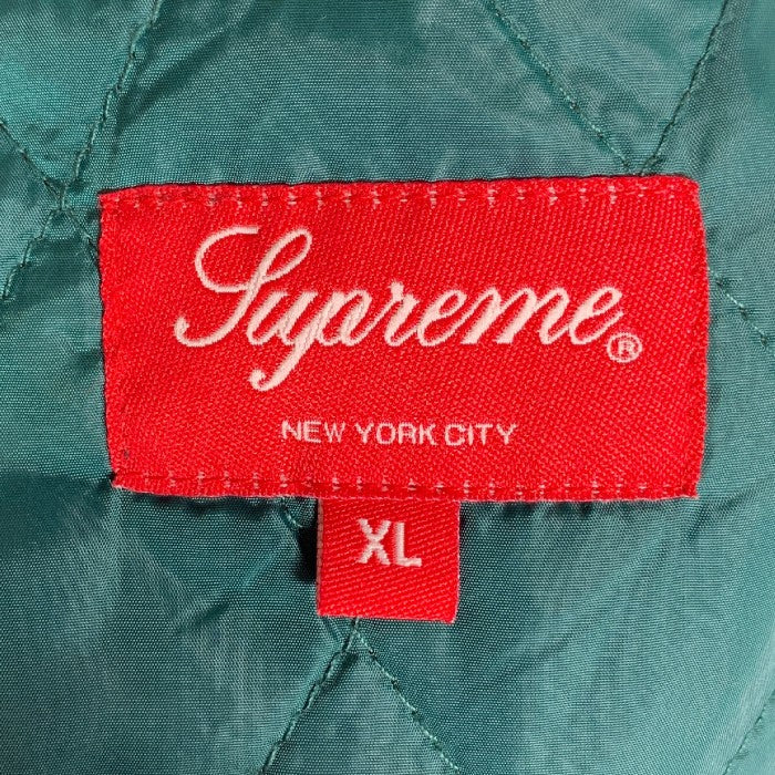 SUPREME シュプリーム 19AW Quilted Arc Logo Flannel Shirt キルテッド アーチロゴ フランネルシャツ グリーン Size XL 福生店