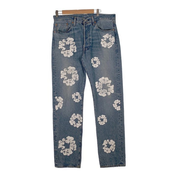 DENIM TEARS デニムティアーズ LEVI'S リーバイス 501 DT Wreath Jean リースプリント デニムパンツ インディゴ Size 33×32 福生店