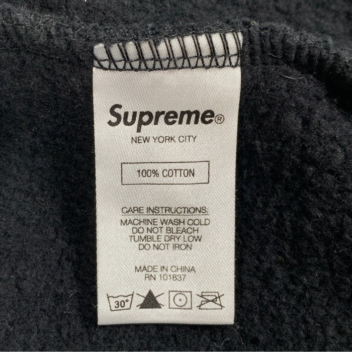 SUPREME シュプリーム 21SS Embroidered S Logo Hooded Sweatshirt Sロゴ プルオーバー スウェットパーカー ブラック Size L 福生店