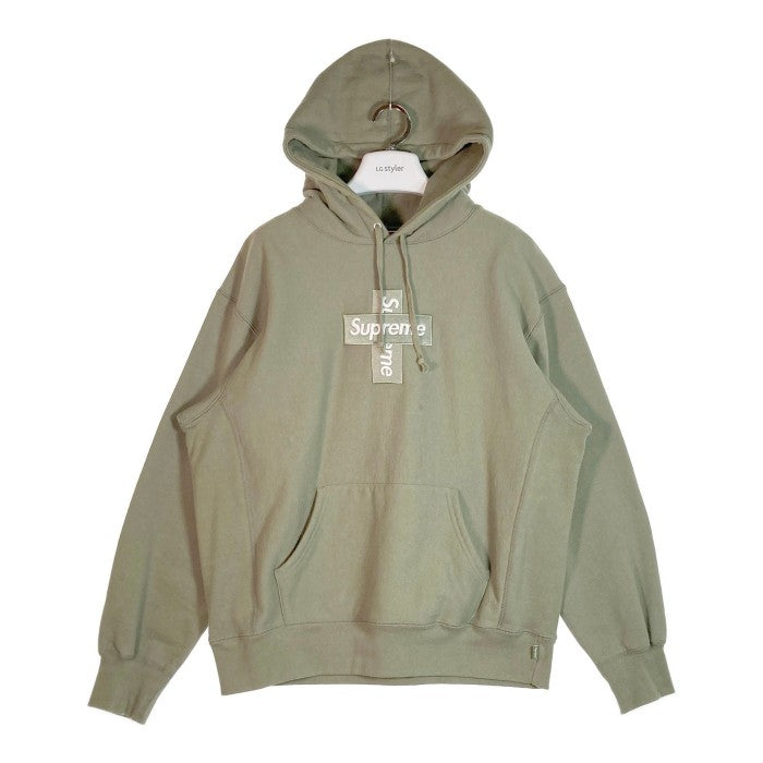 supreme シュプリーム 20AW Cross Box Logo Hooded Sweatshirt クロス ボックス ロゴ スウェット プルオーバー パーカー カーキ sizeM 瑞穂店