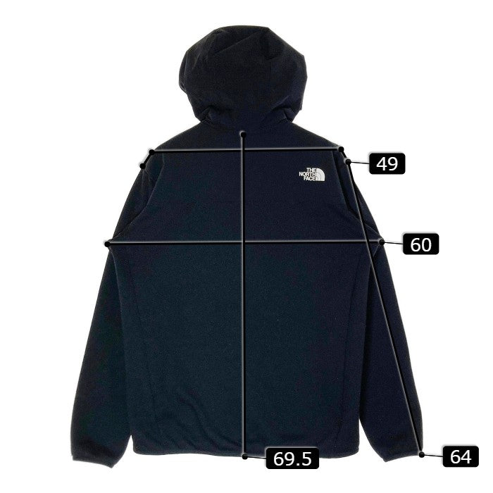 THE NORTH FACE ノースフェイス NL72080 HYBRID NYLON FLEECE HOODIE ハイブリッドナイロンフリースフーディ ブラック sizeXL 瑞穂店