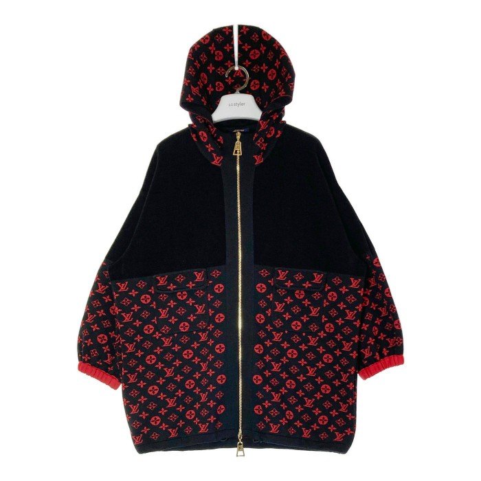 LOUIS VUITTON ルイヴィトン Oversized Wool-Knit Monogram Hoodie ニット モノグラム フーディー ブラック sizeM 瑞穂店