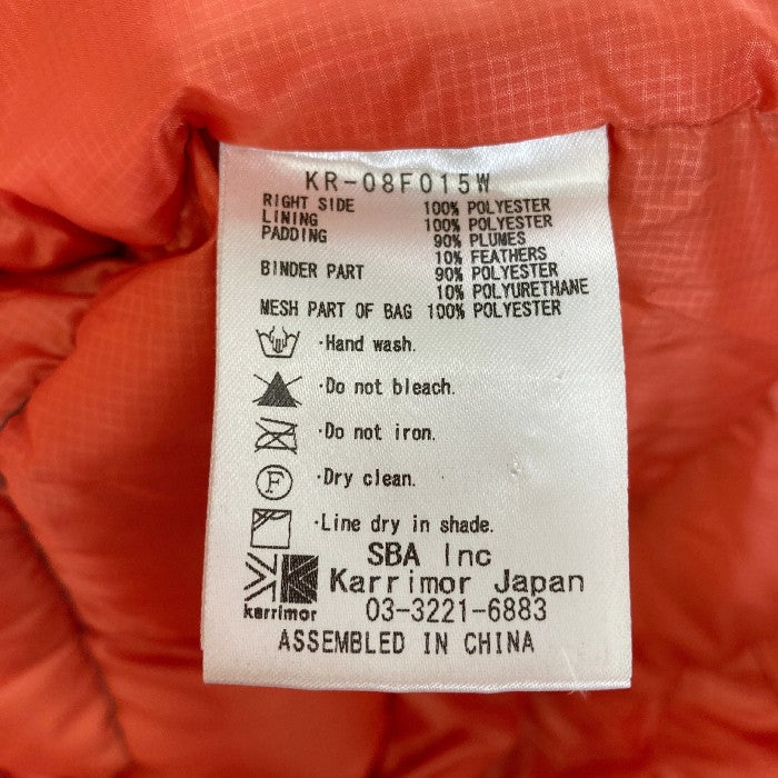 karrimor カリマー KR-08F015W ダウンジャケット チャコール×グレー sizeS 瑞穂店