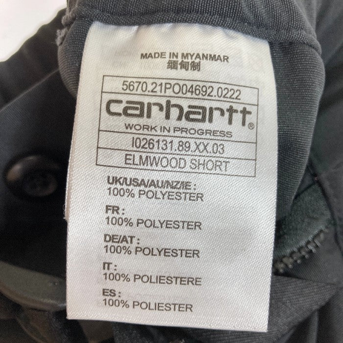 Carhartt wip カーハート ハーフパンツ ELMWOOD ショーツ ブラック sizeL 瑞穂店