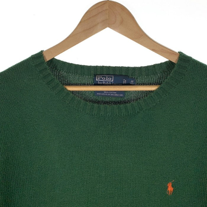 Polo by Ralph Lauren ポロラルフローレン コットン クルーネックセーター グリーン Size L 福生店