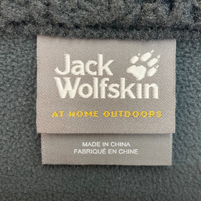 Jack Wolfskin ジャックウルフスキン スナップボタン フリース ジャケット 黒 sizeL 瑞穂店