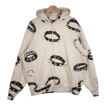 SUPREME シュプリーム 20AW  Studded Collars Hooded Sweatshirt スタッズカラー プルオーバースウェットパーカー ホワイト Size L 福生店