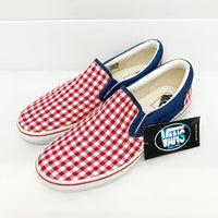 VANS バンズ チェッカー柄 レッド ホワイト スリッポン classic SLIP ON 赤 白 size27.5cm 瑞穂店