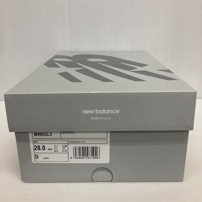 New Balance ニューバランス M990GL5 スニーカー GRAY グレー size28cm 瑞穂店