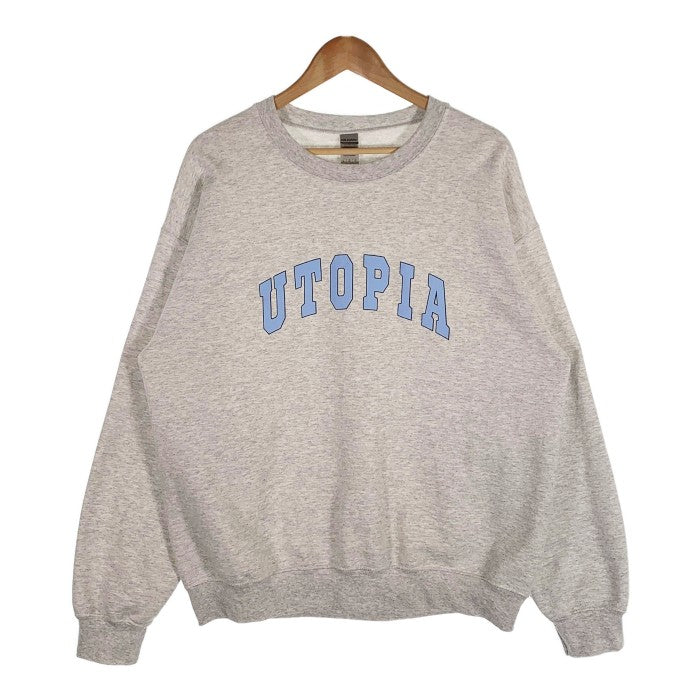 etavirp. エタヴァープ UTOPIA プリント スウェットクルーネックトレーナー グレー Size L 福生店