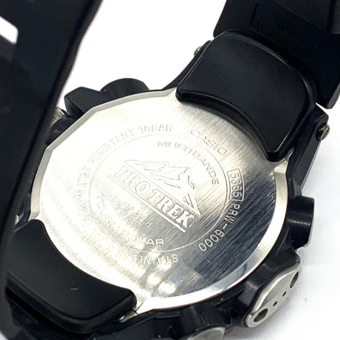 CASIO カシオ PRO TREK プロトレック トリプルセンサー 電波ソーラー 腕時計 PRW-6000 本体のみ シルバー ブラック 福生店