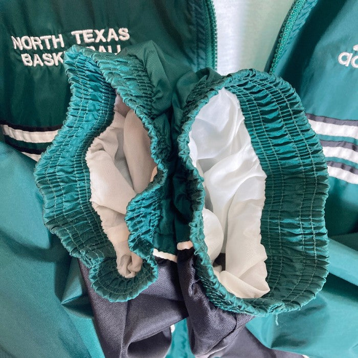 ADIDAS アディダス ナイロン ジャケット NORTH TEXAS BASKETBALL 万国旗タグ 90's jacket グリーン size- 瑞穂店