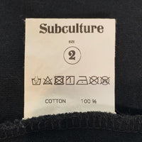 SUBCULTURE サブカルチャー イーグル スカル プリントTシャツ ブラック Size 2 福生店