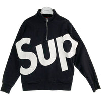 SUPREME シュプリーム 2015AW Big Logo Half Zip Sweatshirt ハーフジップスウェット ブラック sizeS 瑞穂店