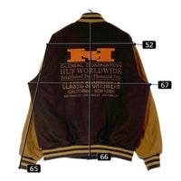 HUF ハフ 23AW HARRISON VARSITY JACKET ハリソンバーシティ ジャケット スタジャン ビックロゴ 刺繍 ブラウン sizeM 瑞穂店