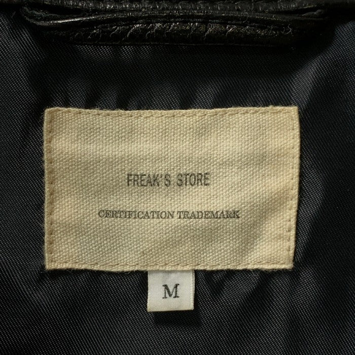 FREAK’S STORE フリークスストア ゴートスキン シングルライダースジャケット 山羊革 ブラック Size M 福生店