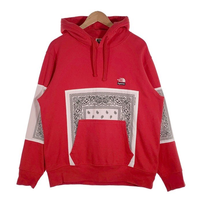 SUPREME シュプリーム 22SS THE NORTH FACE ノースフェイス Bandana Hooded Sweatshirt バンダナ プルオーバースウェットパーカー レッド 並行品 Size M 福生店