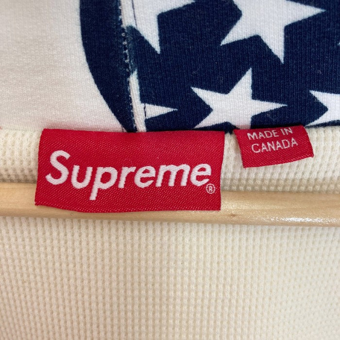 Supreme 2014AW 3M Reflective Logo Thermal Zip Up シュプリーム 3Mリフレクティブロゴサーマルジップアップフーディ パーカー 星条旗 総柄 canada カナダ製 ネイビー×レッド×ホワイト sizeL 瑞穂店