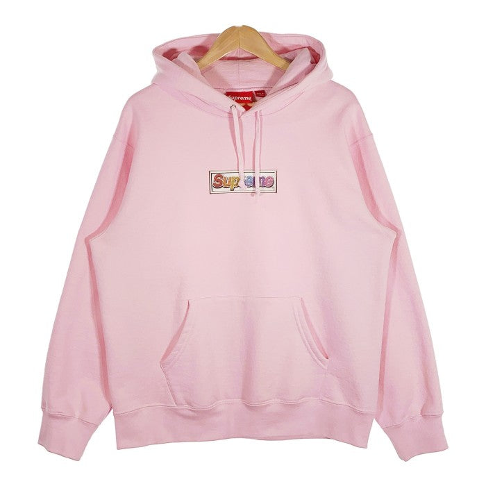 SUPREME シュプリーム 22SS Bling Box Logo Hooded Sweatshirt ブリングボックスロゴ プルオーバー スウェットパーカー ピンク Size M 福生店