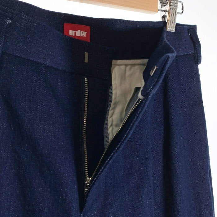 order オーダー Loose Slacks Denim ルーズスラックスデニム 1タック インディゴ Size M 福生店