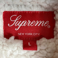 SUPREME シュプリーム 22AW Shearling Lined Flannel Shirt シアリング ライン フランネル シャツ ピンク オレンジ sizeL 瑞穂店