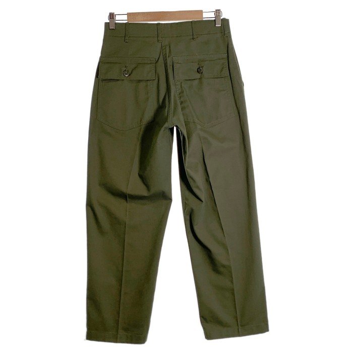 70's~ U.S.ARMY 米軍 ベイカーパンツ オリーブ コットンポリ GENERALジップ 8405-01-075-1231 Size 30×27 福生店