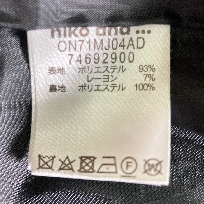 niko and...  ニコアンド コーチジャケット ポリエステル 無地 ON71MJ04AD BLACK size3 瑞穂店