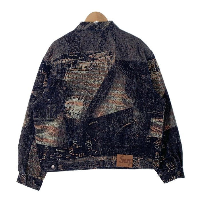 SUPREME シュプリーム 23SS Archive Denim Jacquard Trucker Jacket アーカイブ デニムジャガード トラッカージャケット インディゴ Size L 福生店