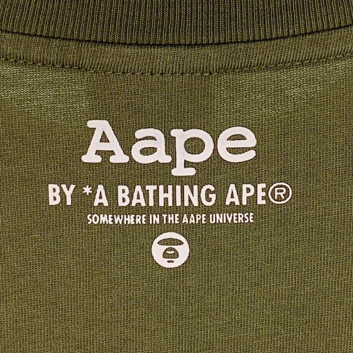 AAPE BY A BATHING APE エーエイプ ロングスリーブTシャツ プリント オリーブ Size XL 福生店
