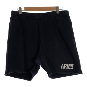 THE REAL McCOY'S リアルマッコイズ ARMY スウェット ショートパンツ フェード加工 ブラック Size L 福生店