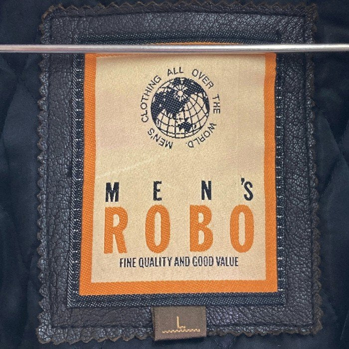 Men’s robo メンズロボ ラムレザージャケット 羊 ブラック sizeＬ 瑞穂店